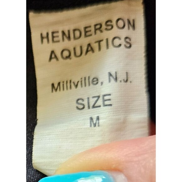 Henderson Aquatics A653MF Dive Wet Suit Size M Shorty Black & Blue Front Zip - Picture 7 of 11